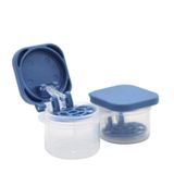  2 PCS Loại bỏ ống kính tự động Hộp đựng mỹ phẩm Hộp đựng kính áp tròng Hộp đôi di động (Màu sô cô la) 