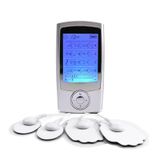  Máy mát xa xung điện tử kỹ thuật số 16 chế độ Máy giảm đau kích thích cơ (Bạc) 
