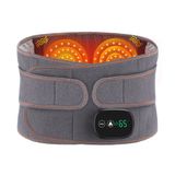  Sạc USB Đèn đỏ Sưởi ấm Mát xa Đai thắt lưng Đai thắt lưng làm ấm (Xám) 