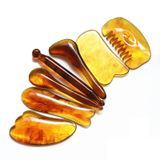  7PCS/Đặt thanh gân khuôn mặt beacial boong board board meridian ampunchture pen, Amber 