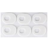  4 bộ cảm thấy mắt gà dính chân và miếng vá chống mặc (hình bầu dục) 