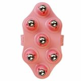 3 chiếc Seven-Ball Massager Đa chức năng Năm phần tử Meridian Brush Hạch nạo vét bạch huyết Máy mát xa bóng, Hình dạng: Màu hồng thông thường 