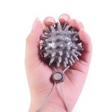  2 chiếc TPR Grip Ball Phục hồi chức năng Hemiplegia Stroke Massage Bóng ngón tay, Đặc điểm kỹ thuật: 6cm với dây (Xám) 