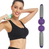  2 CÁI 2-Ball Massage thư giãn cơ bắp Hedgehog Ball Yoga Stick Thanh lăn (Màu xanh lá cây) 