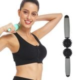  2 CÁI 2-Ball Massage thư giãn cơ bắp Hedgehog Ball Yoga Stick Thanh lăn (Màu xanh lá cây) 