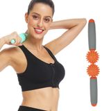  2 CÁI 2-Ball Massage thư giãn cơ bắp Hedgehog Ball Yoga Stick Thanh lăn (Màu xanh lá cây) 