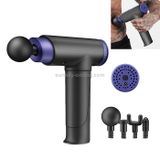  Máy mát xa cơ thể dục Mini Body Massage Guns Di động USB sạc mô sâu Máy mát xa cơ với 4 đầu mát xa, Thông số kỹ thuật: Nút (Đen) 