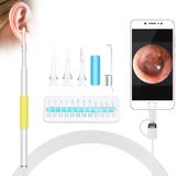  i95 3 trong 1 Kiểm tra phạm vi tai nghe USB Camera HD 0,3MP Thìa đo tai trực quan cho Điện thoại Android OTG & PC & MacBook, Cáp dài 1,75m (Trắng) 