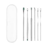  Bộ 6 cái muỗng tai sáng tạo Bộ muỗng tai đóng hộp di động x 1 