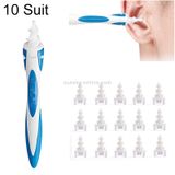  10 Bộ đồ thông minh SWAB bằng nhựa lau tai công cụ loại bỏ Eardwax với 15 bộ phận thay thế 