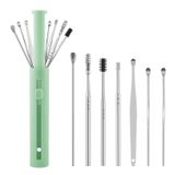 2 gói Bộ lưu trữ xi lanh đẩy-kéo Bộ móc tai, Đặc điểm kỹ thuật: 7 CÁI / Bộ Màu xanh lá cây 