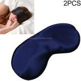  2 PCS Pure Silk Sleep Rest Eye Mask Padded Shade Cover Travel Relax Aid Blindfolds (Đen) 