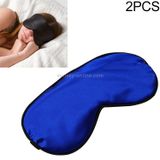  2 PCS Pure Silk Sleep Rest Eye Mask Padded Shade Cover Travel Relax Aid Blindfolds (Đen) 