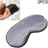  2 PCS Pure Silk Sleep Rest Eye Mask Padded Shade Cover Travel Relax Aid Blindfolds (Đen) 