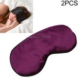  2 PCS Pure Silk Sleep Rest Eye Mask Padded Shade Cover Travel Relax Aid Blindfolds (Đen) 