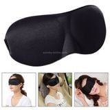  Mặt nạ ngủ 3D Portable Shading Sleep Rest Aid Cover Eye Patch Mask Female Cute Eye Mask (Đen) 