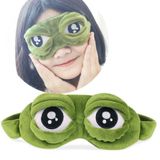  Mặt nạ mắt dễ thương sang trọng3D Frog Shade Cover Sleeping Rest Travel Eye Mask với túi đá 