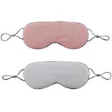  2 chiếc Mặt nạ ngủ hai mặt Băng thun du lịch Eyeshade (Kaki + Vàng nhạt) 