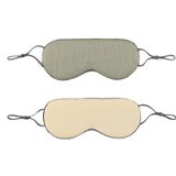  2 chiếc Mặt nạ ngủ hai mặt Băng thun du lịch Eyeshade (Kaki + Vàng nhạt) 