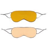  2 chiếc Mặt nạ ngủ hai mặt Băng thun du lịch Eyeshade (Kaki + Vàng nhạt) 