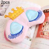  2 PCS 3D Công chúa sang trọng Ngủ ngủ nghỉ ngơi Travel Cover Eye-Patch (Hồ màu xanh) 