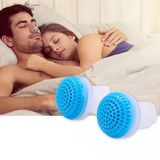  2 PCS Máy lọc không khí chống ngáy bằng silicon ABS 2 trong 1 (Trắng) 