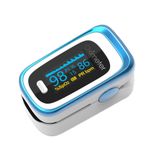  Finger Pulse Oimumeter Finger Pulse Blood Oxygen Saturation Monitor, Màu sắc: 131R Blue White (Hướng dẫn sử dụng tiếng Anh) 