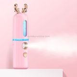  Máy xông hơi mặt Nano Phun nước Dụng cụ bổ sung nước Máy phun lạnh cầm tay Sạc máy làm đẹp Dụng cụ phun cồn tự động, Kiểu dáng: Chú nai dễ thương (Trắng) 