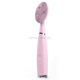  LSHOW YJK038 IPX6 Cầm tay chống nước Dụng cụ làm sạch mặt bằng silicon thông minh có tần số rung cao (Màu hồng) 