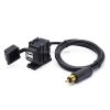  12-24V 2.1A Xe máy Bộ sạc điện thoại di động USB kép trên ô tô, phích cắm EU 
