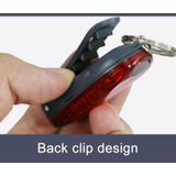  Đa chức năng Xe đạp di động Đèn hậu Mũ bảo hiểm Đèn cảnh báo Chạy Đèn Móc khóa phát sáng (Trắng) 