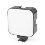  YELANGU PC09 Giá đỡ tay cầm cầm tay + Đèn trợ sáng chụp ảnh + Micrô có kẹp kim loại cho điện thoại di động (Đen) 