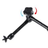  11 inch có thể điều chỉnh ma sát khớp nối Magic Arm + Clip vuốt lớn với kẹp điện thoại (Đen) 