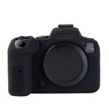  Đối với Canon EOS R6 Litchi Texture Soft Silicone Case (Màu đen) 