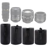  4 PCS Neoprene SLR Máy ảnh Ống kính Túi đựng Túi đựng bằng Carabiner, Kích thước: 10x22cm, 10x14cm, 10x18cm, 8x10cm 
