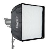  Godox 60 x 60cm hình chữ nhật mềm hình ảnh studio bowens mount khuếch tán cho tốc độ (màu đen) 