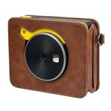  Đối với Kodak Mini Shot 3 Retro / C300R Máy ảnh toàn thân instax Túi đựng bằng da PU có dây đeo (Màu nâu) 