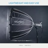  FEELWORLD FSP90 90 cm Bộ khuếch tán phát hành nhanh hộp tản sáng hình parabol có gắn kết Bowens (Đen) 