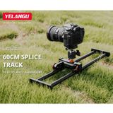  YELANGU YLG0119A Đường ray trượt nối 60cm + Khóa đường ray xe đẩy cho Máy ảnh SLR / Máy quay video (Đen) 