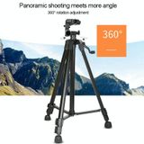  3388 1.3m Chân đế máy ảnh Live Selfie Tripod DV SLR cho điện thoại di động (Đen) 