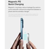  Baseus WXJK-F02 Bộ sạc không dây Magsafe mini từ tính đơn giản cho điện thoại di động iPhone 14/13 12 Series (Màu trắng) 