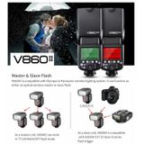  Godox V860IIO 2.4GHz Không dây 1 / 8000s HSS Flash Speedlite Máy ảnh Đèn flash Top Fill Light cho Máy ảnh DSLR Olympus (Đen) 