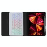  B07S Đèn nền Bluetooth Bàn phím Bluetooth có giá đỡ tam giác & khe cắm bút cho iPad 9.7 2018 & 2017 / Pro 9.7 / Air 2 (Rainbow Gradient) 