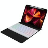  B07S Đèn nền Bluetooth Bàn phím Bluetooth có giá đỡ tam giác & khe cắm bút cho iPad 9.7 2018 & 2017 / Pro 9.7 / Air 2 (Rainbow Gradient) 