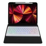  B07S Đèn nền Bluetooth Bàn phím Bluetooth có giá đỡ tam giác & khe cắm bút cho iPad 9.7 2018 & 2017 / Pro 9.7 / Air 2 (Rainbow Gradient) 