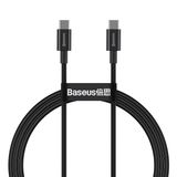  Baseus Catys-B01 Sê-ri Superior 100W USB-C / Loại C / C / C / C / C Cáp dữ liệu sạc nhanh, Chiều dài cáp: 1m (Đen) 