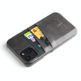  Bao da PU kết cấu sáp dầu cho iPhone 13 Pro Fierre Shann Retro có khe cắm thẻ (Xám) 