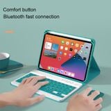  Phím vuông HK006 Có thể tháo rời Bàn phím Bluetooth Bao da có giá đỡ cho iPad Mini 6 (Màu xanh đậm) 