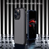  Cho iPhone 13 Pro iPAKY MG Series Carbon Fiber TPU + PC Shockproof Case (Xanh dương) 