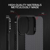  Cho iPhone 13 Pro iPAKY MG Series Carbon Fiber TPU + PC Shockproof Case (Xanh dương) 